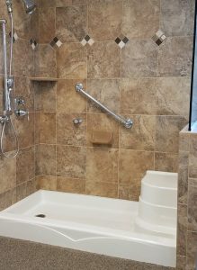 Newly remodeled bathroom shower